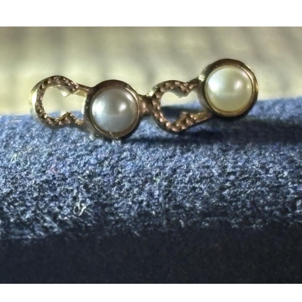 Chanel Coco Script Stud Earrings - image 2